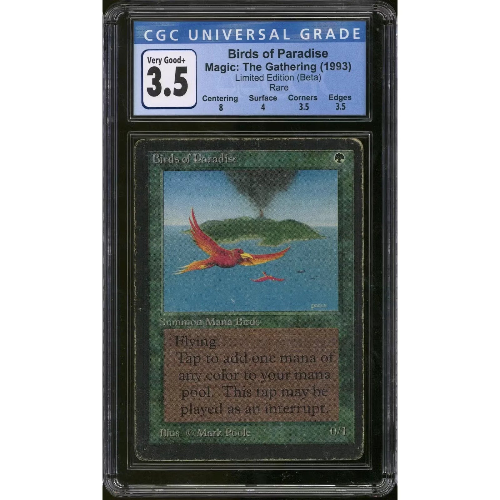 Magic the Gathering Beta Birds of Paradise | CGC 3.5 Pedigree