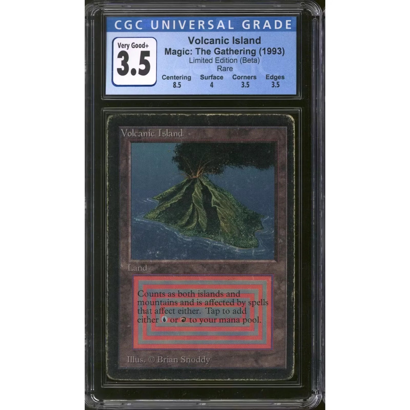 Magic the Gathering Beta Volcanic Island | CGC 3.5 Pedigree #16