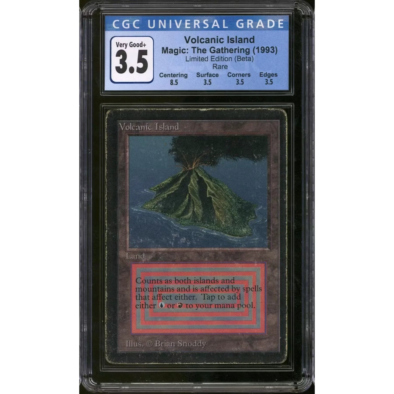 Magic the Gathering Beta Volcanic Island | CGC 3.5 Pedigree #17