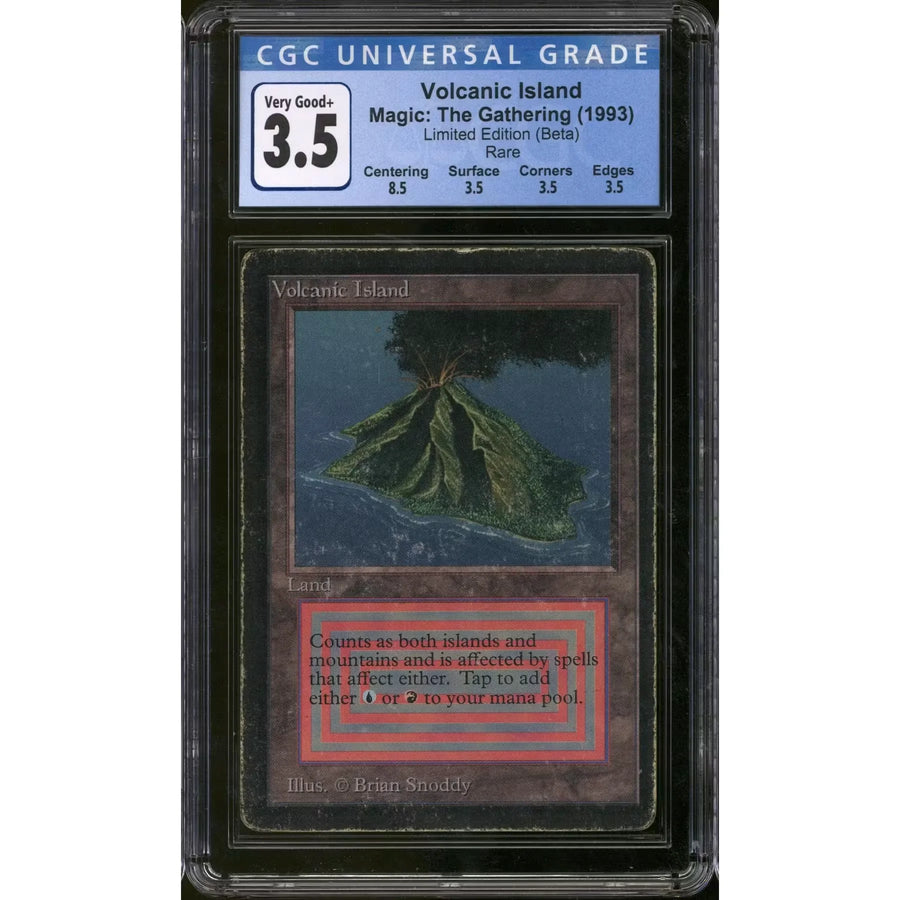 Magic the Gathering Beta Volcanic Island | CGC 3.5 Pedigree #17