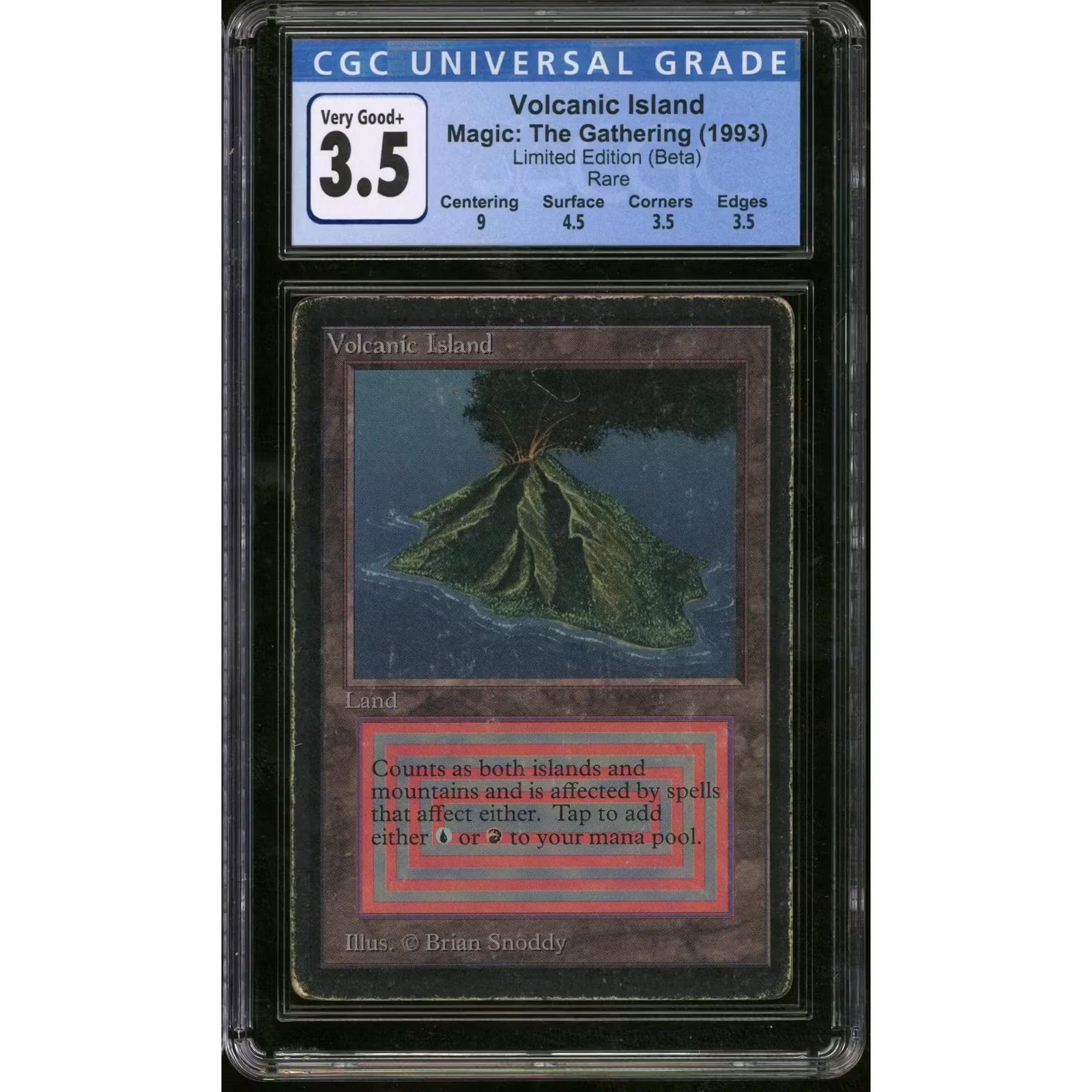 Magic the Gathering Beta Volcanic Island | CGC 3.5 Pedigree #18