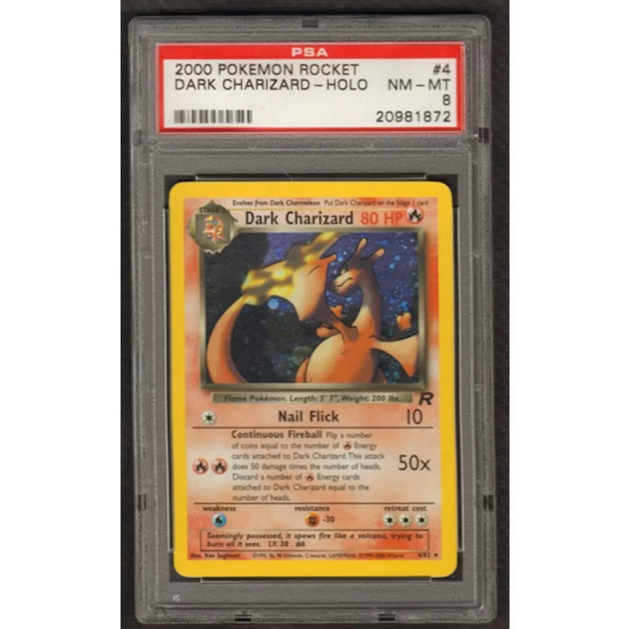 Pokemon Team Rocket Dark Charizard 4/82 | PSA 8