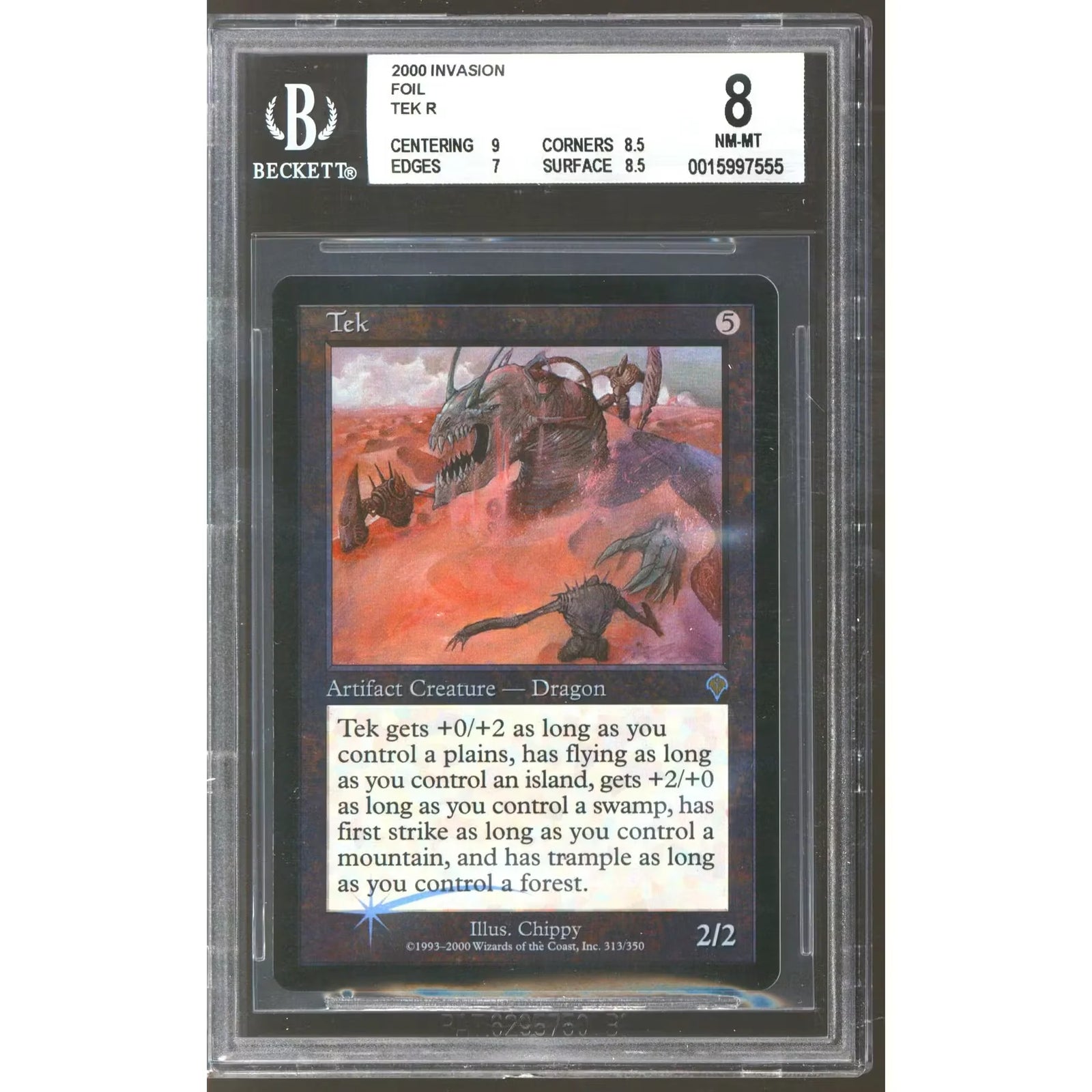 Tek Foil Magic the Gathering Card | Invasion Rare BGS 8