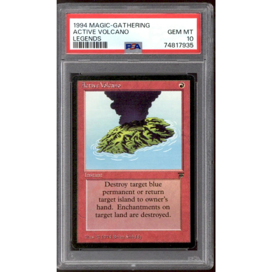 Active Volcano Magic the Gathering Legends | PSA 10 Gem Mint