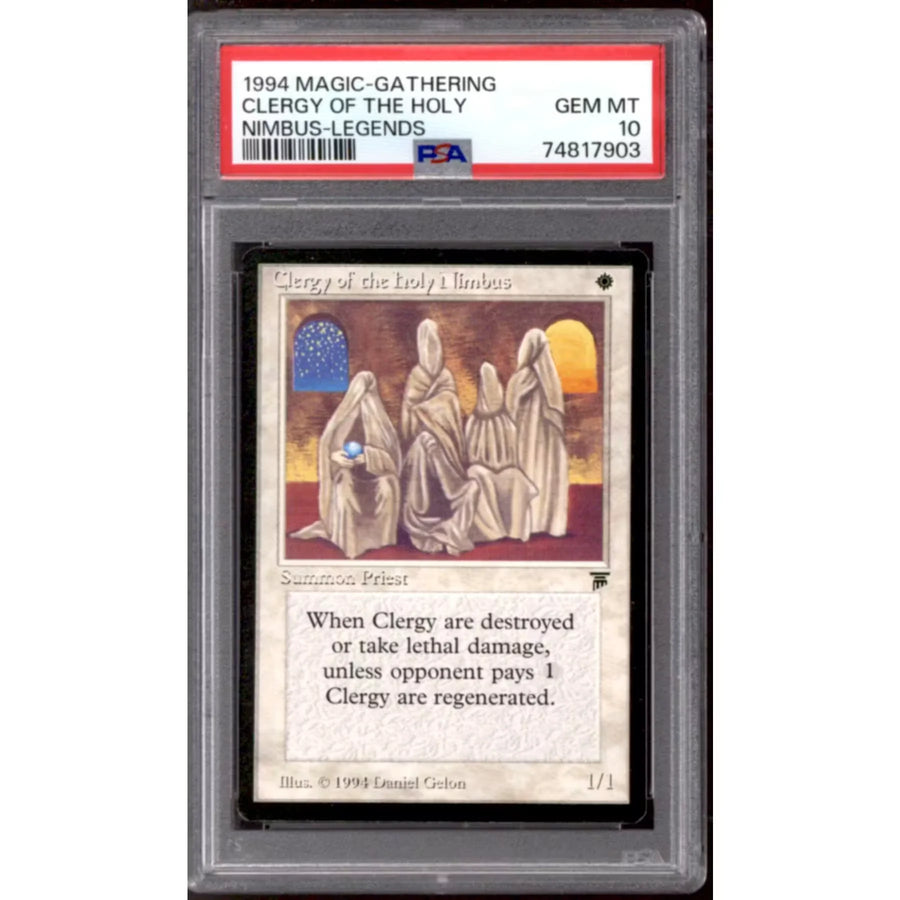 Magic: The Gathering Clergy of the Holy Nimbus | Legends PSA 10