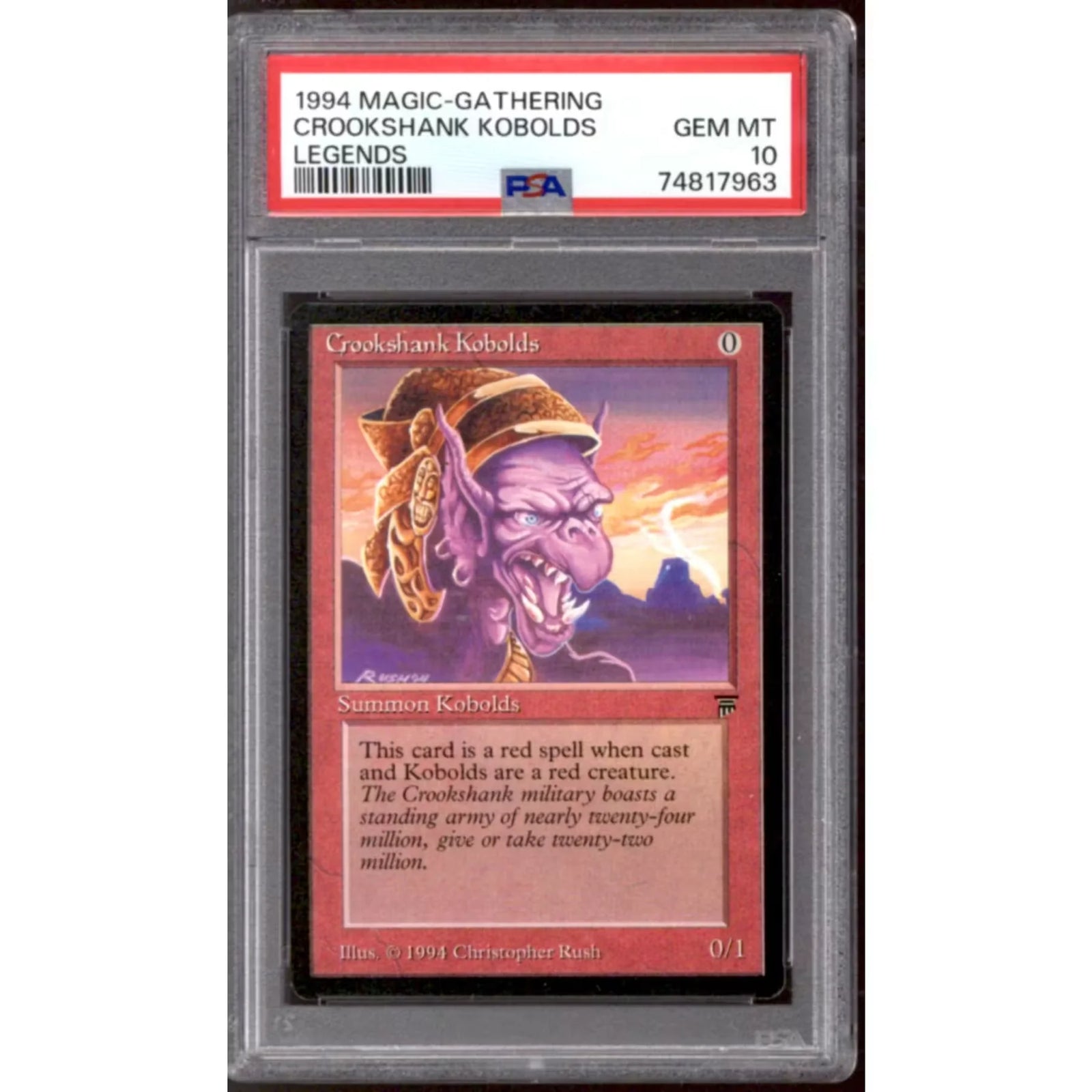 Crookshank Kobolds Magic the Gathering Legends | PSA 10 Gem Mint