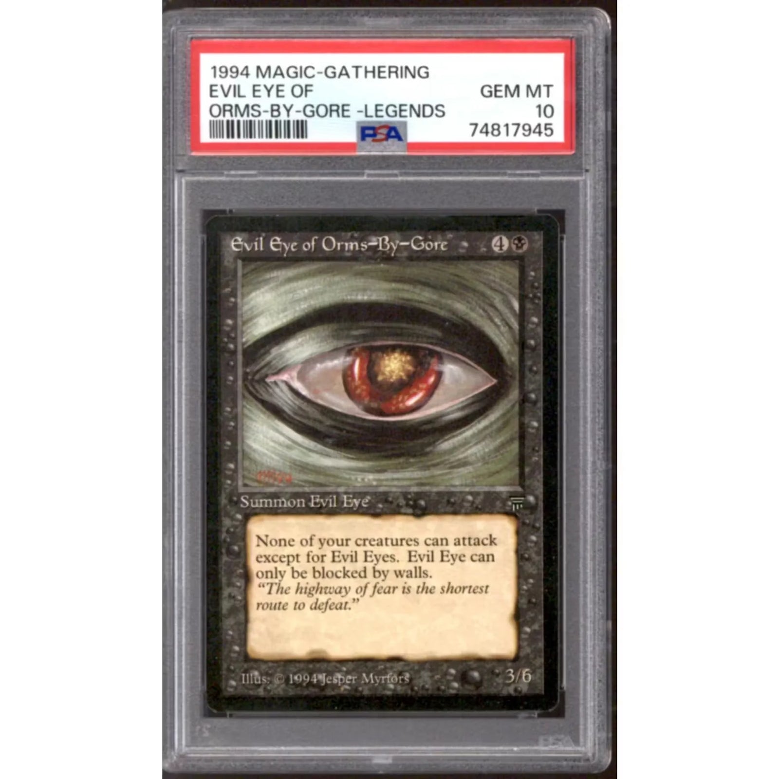 Evil Eye of Orms-by-Gore PSA 10 Gem Mint | Magic Legends