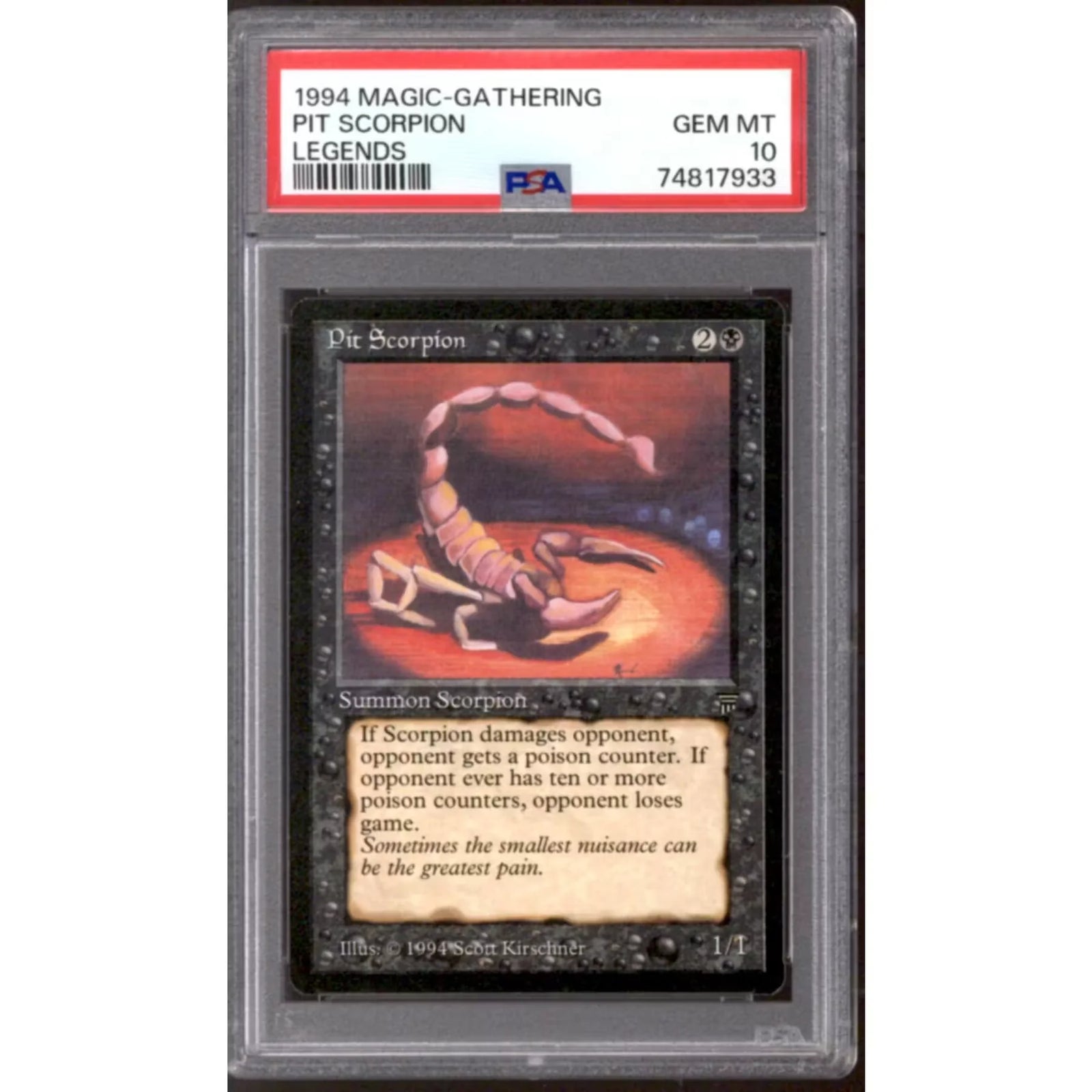 Pit Scorpion Magic the Gathering Legends | PSA 10 GEM MINT