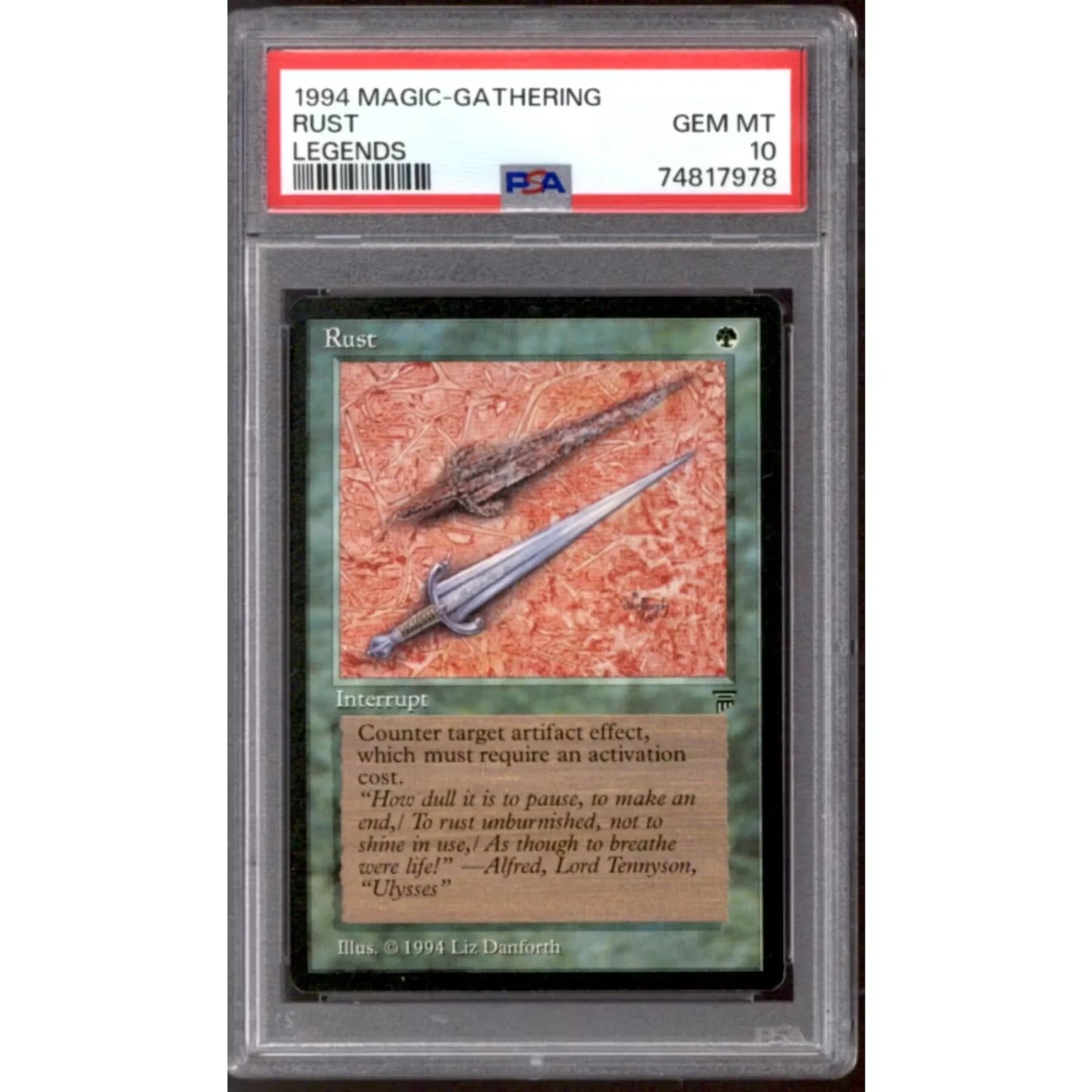 Rust Magic the Gathering Legends Card | PSA 10 Gem Mint