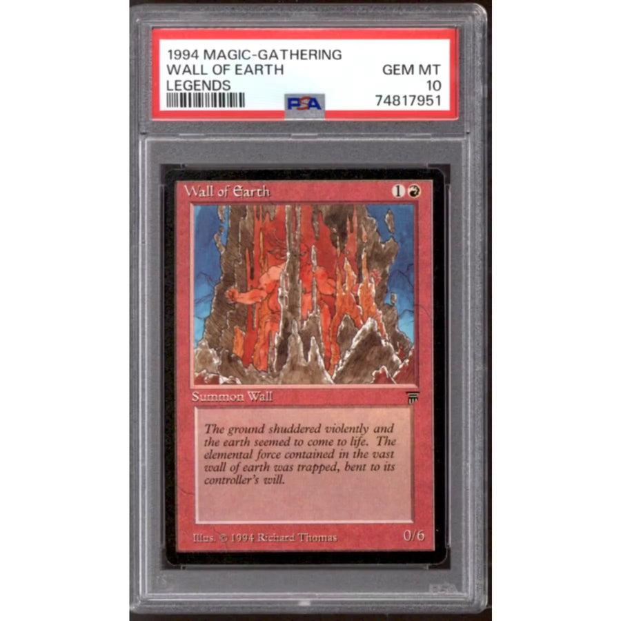 Wall of Earth PSA 10 GEM MINT | Magic the Gathering Legends