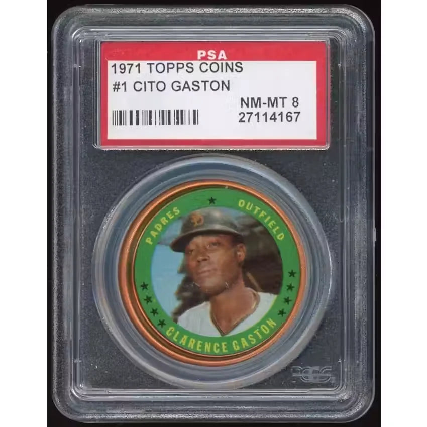 1971 Topps Coins #1 Cito Gaston | PSA 8