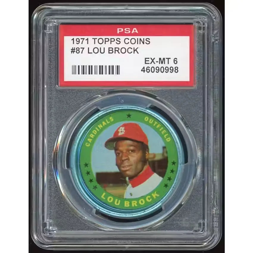 1971 Topps Coins #87 Lou Brock | PSA 6