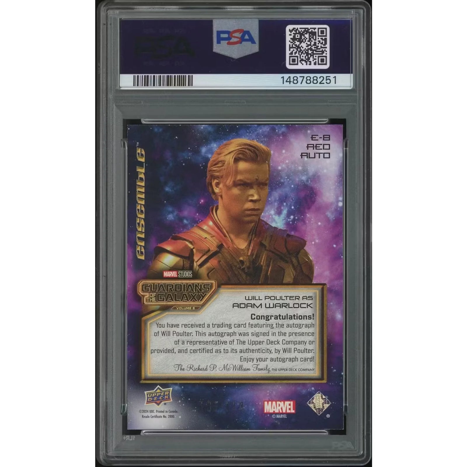 Will Poulter Signed Adam Warlock Card | 2024 Upper Deck Guardians Vol. 3