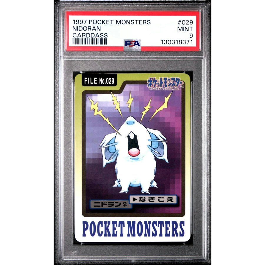 Pokemon 1997 Bandai CardDass Nidoran F 029 | PSA 9