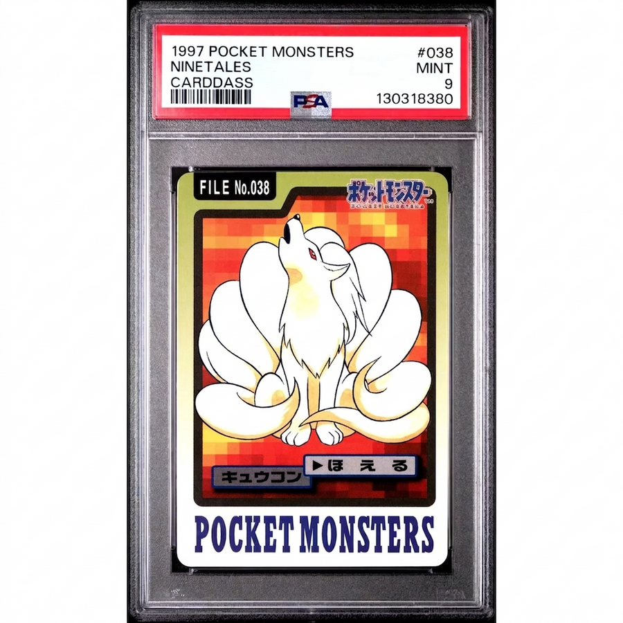 Pokemon 1997 Bandai CardDass Ninetales 038 | PSA 9