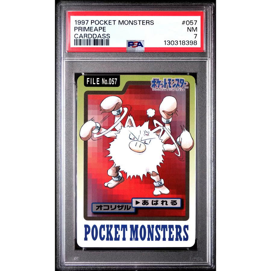 Pokemon 1997 Bandai CardDass Primeape 057 | PSA 7