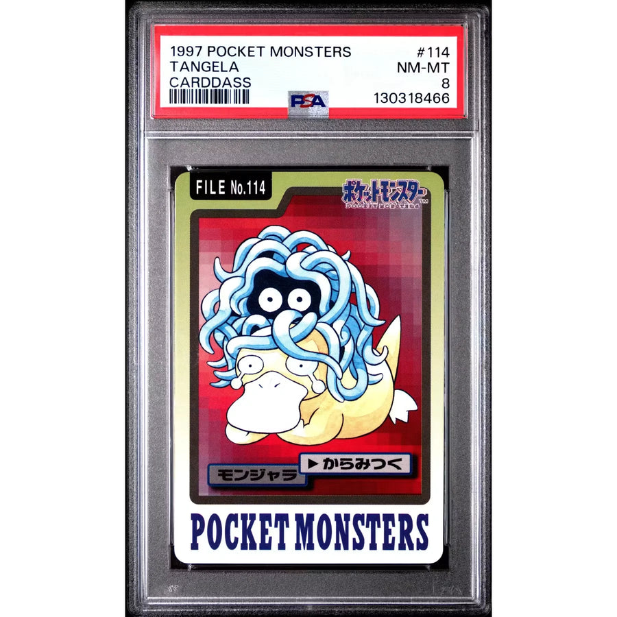 Pokemon 1997 Bandai CardDass Tangela 114 | PSA 8