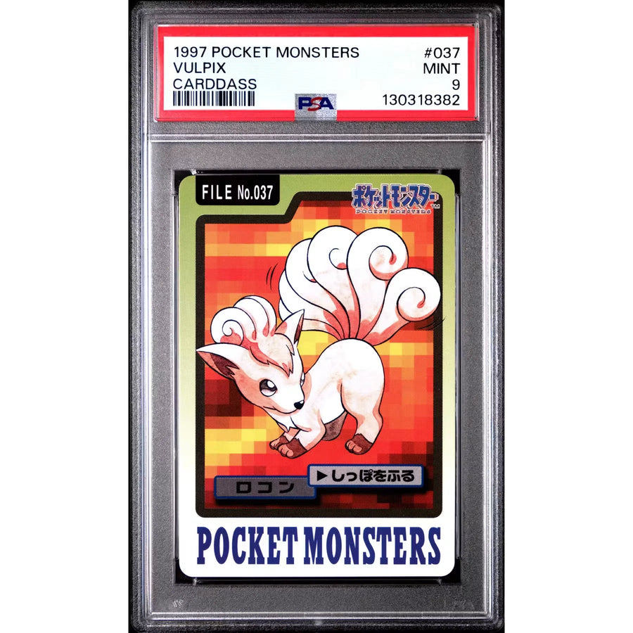 Pokemon 1997 Bandai CardDass Vulpix 037 | PSA 9