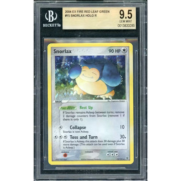 2004 Pokemon Fire Red Leaf Green Snorlax Holo #15 | BGS 9.5