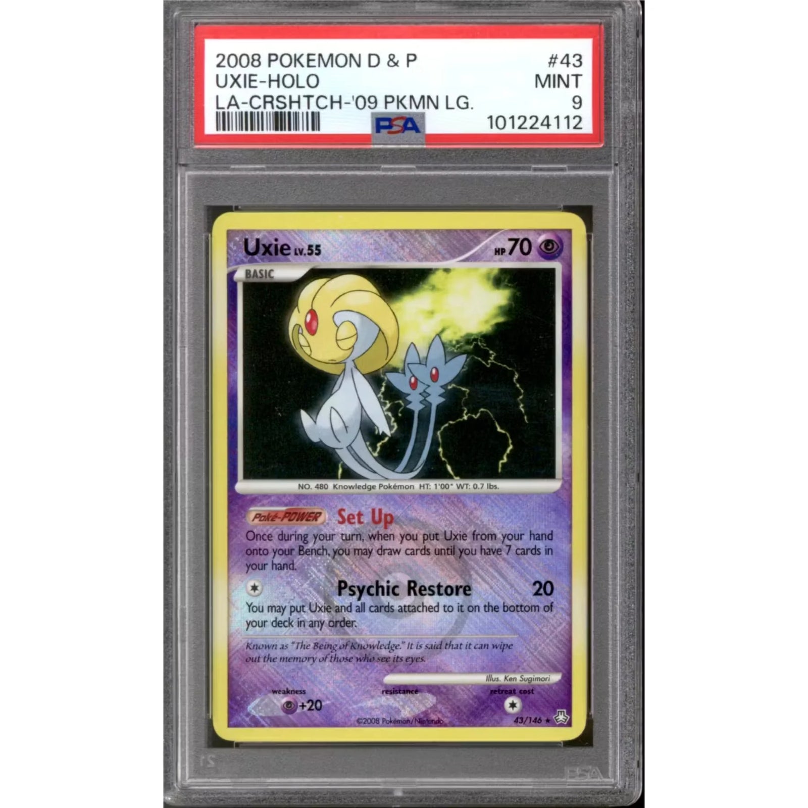 Uxie Pokemon Legends Awakened League Promo Card | PSA 9