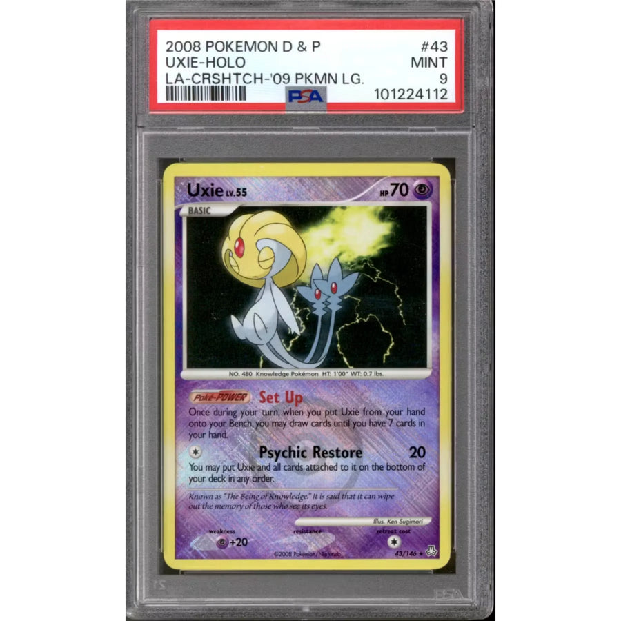 Uxie Pokemon Legends Awakened League Promo Card | PSA 9