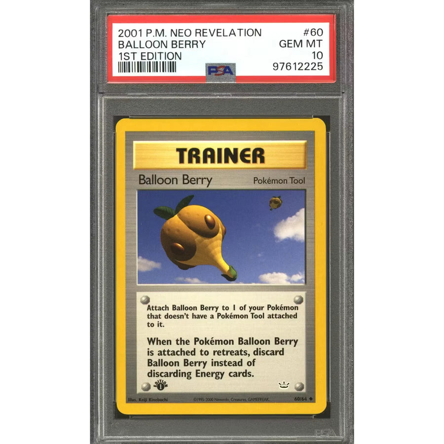 Pokemon Neo Revelation 1st Edition Balloon Berry 60/64 | PSA 10 Gem Mint