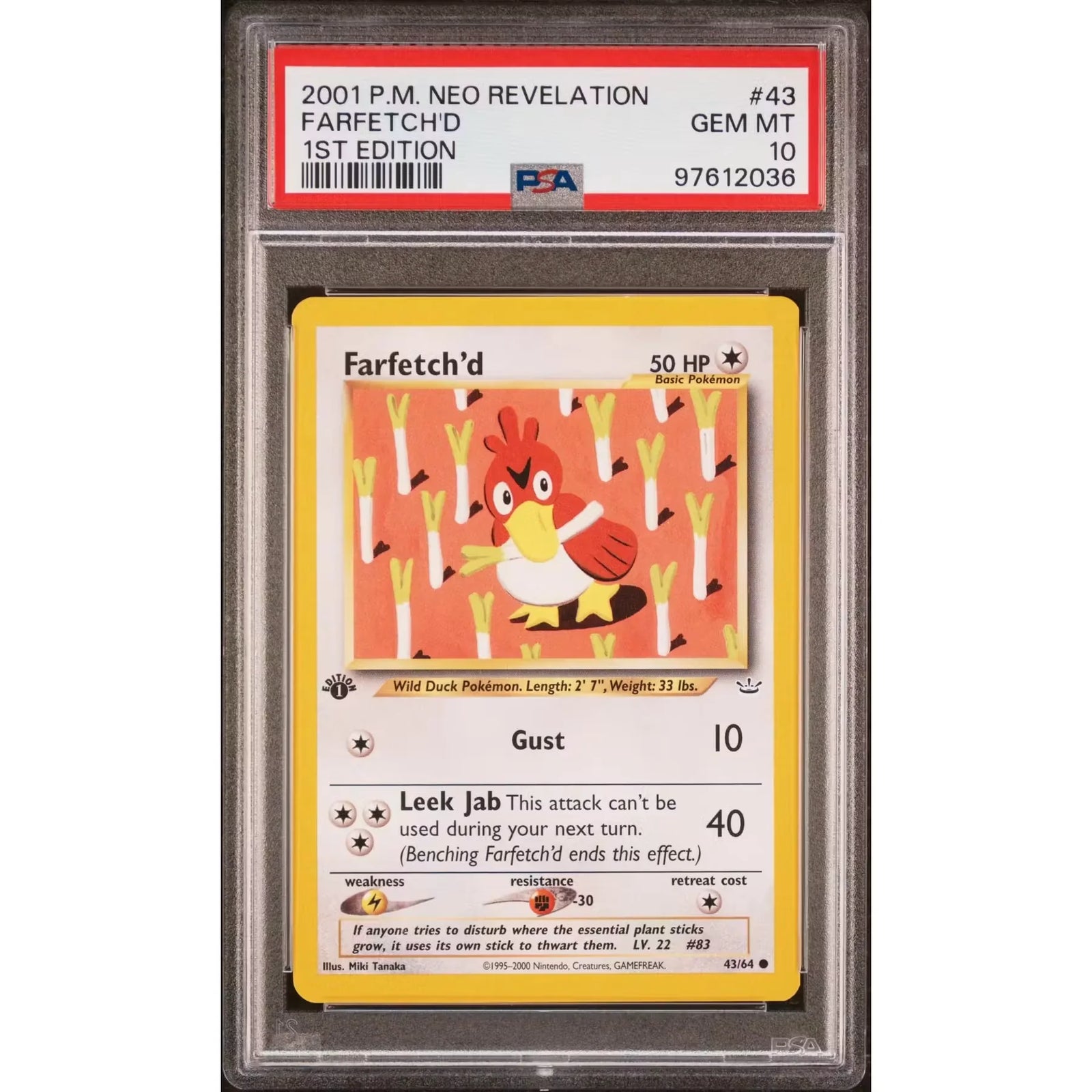 Farfetch'd 43/64 PSA 10 GEM MINT | Pokemon Neo Revelation 1st Edition