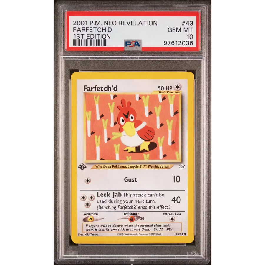 Farfetch'd 43/64 PSA 10 GEM MINT | Pokemon Neo Revelation 1st Edition