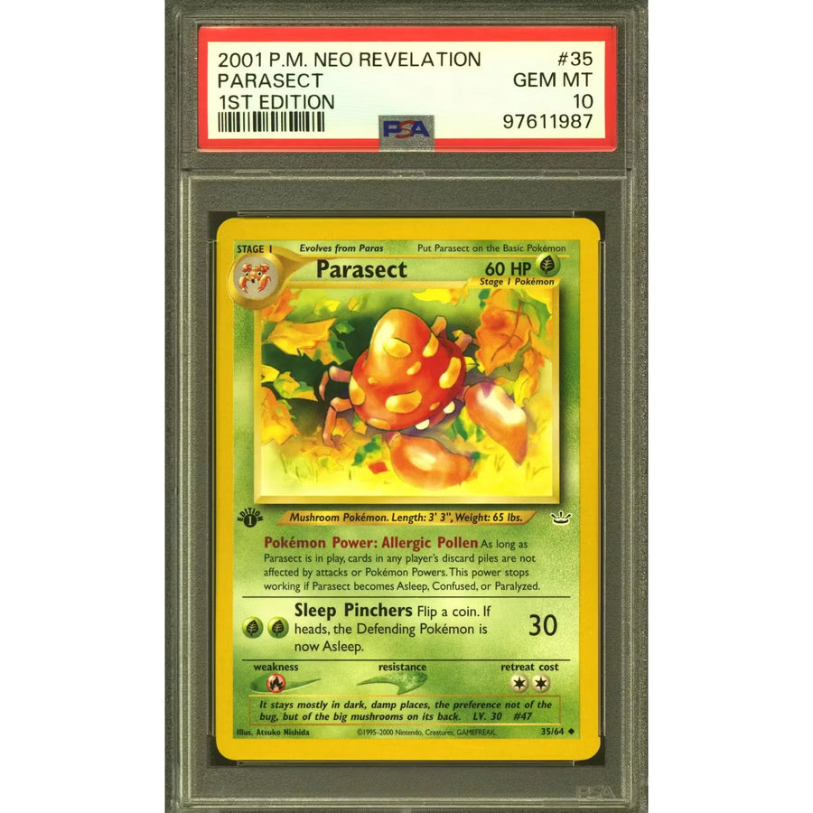 Pokemon Neo Revelation Parasect 1st Edition 35/64 | PSA 10 Gem Mint