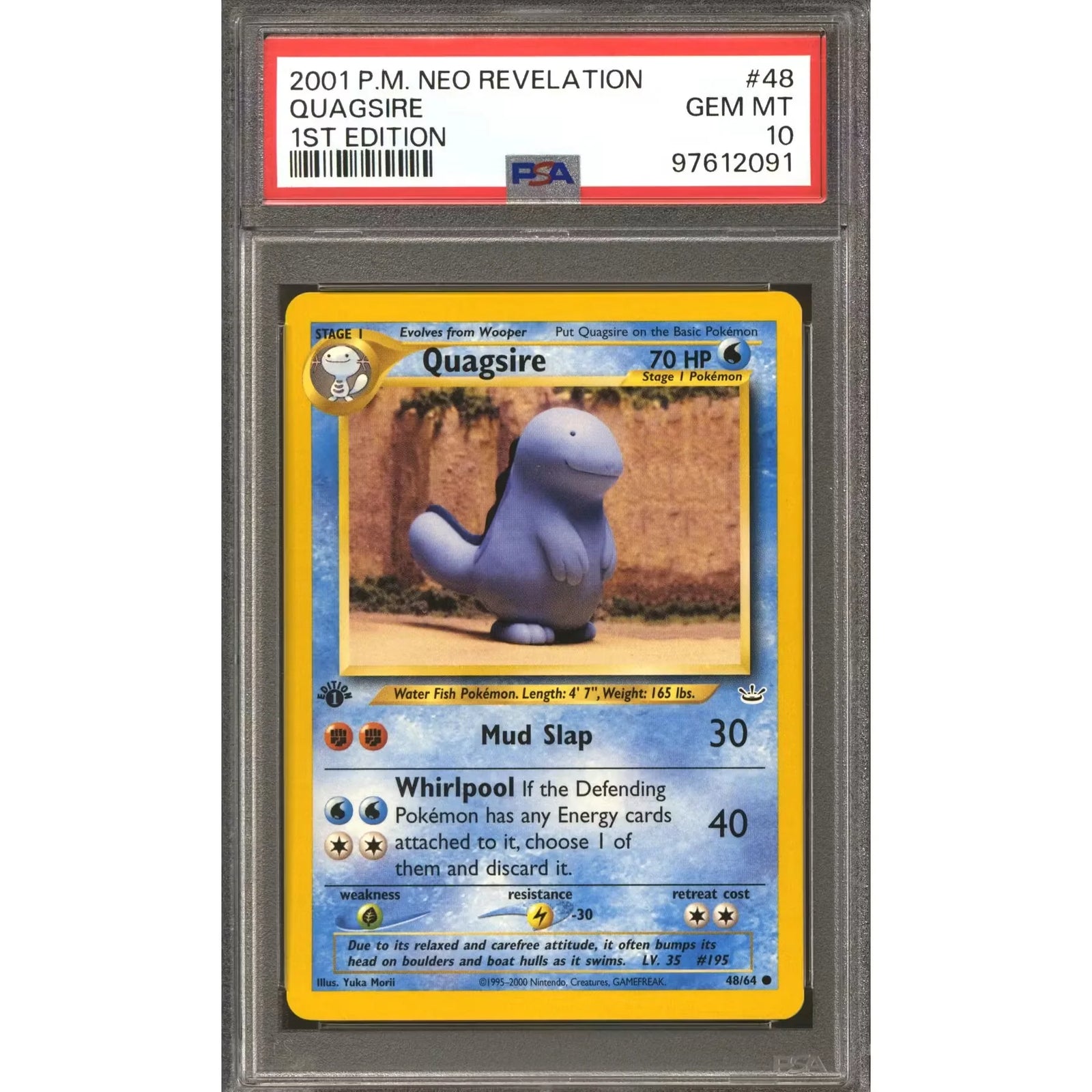 Pokemon Neo Revelation 1st Edition Quagsire 48/64 | PSA 10 Gem Mint