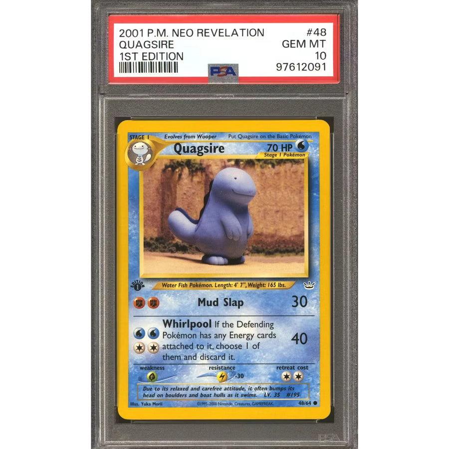 Pokemon Neo Revelation 1st Edition Quagsire 48/64 | PSA 10 Gem Mint
