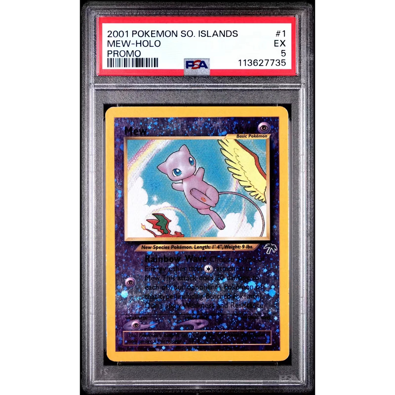 Pokemon Southern Islands Promo Reverse Holo Mew 1/18 | PSA 5