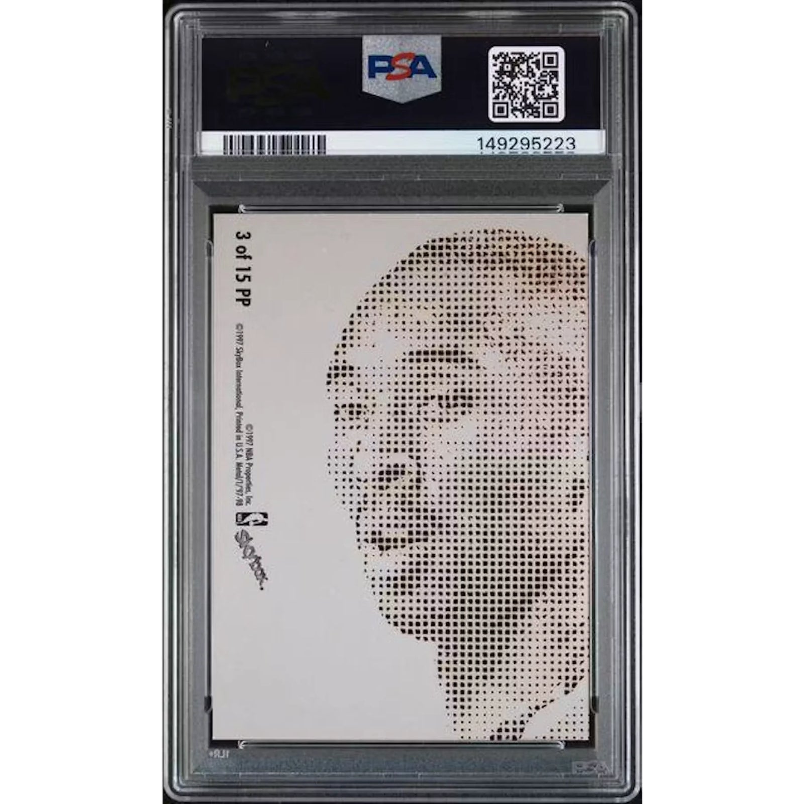 Kobe Bryant 1997 Skybox Metal Universe Platinum Portraits Rookie #3 | PSA 7