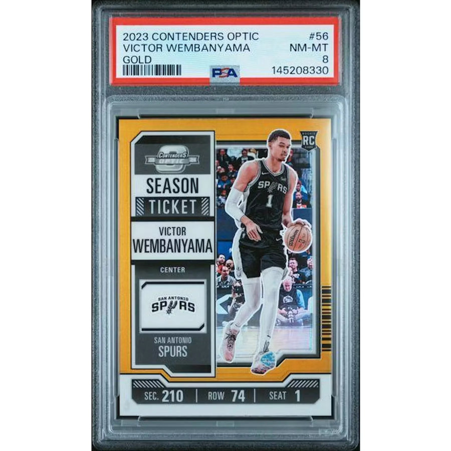 Victor Wembanyama 2023 Panini Contenders Optic Gold Rookie Card #56 | PSA 8