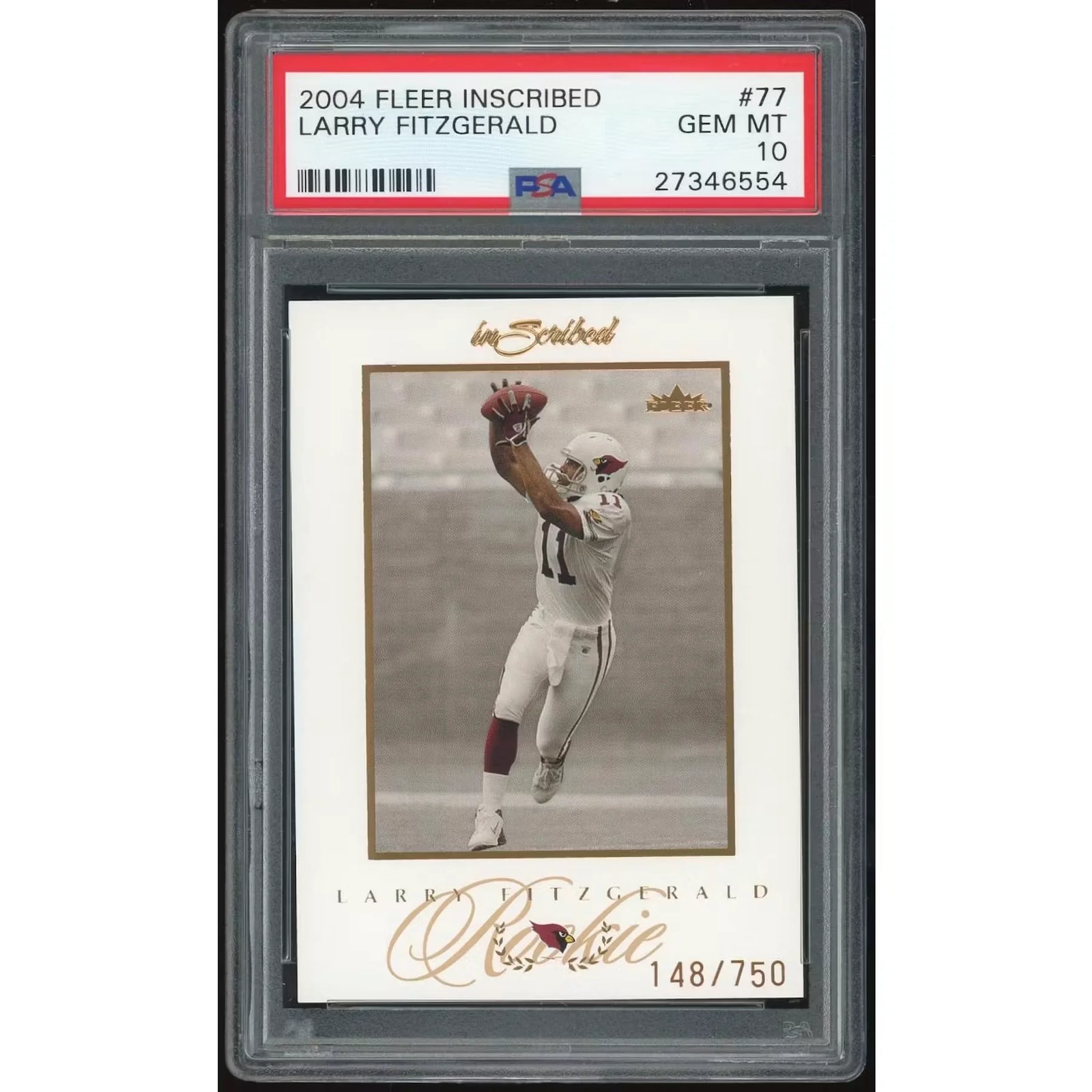 Larry Fitzgerald 2004 Fleer Inscribed Rookie Card #77 | PSA 10