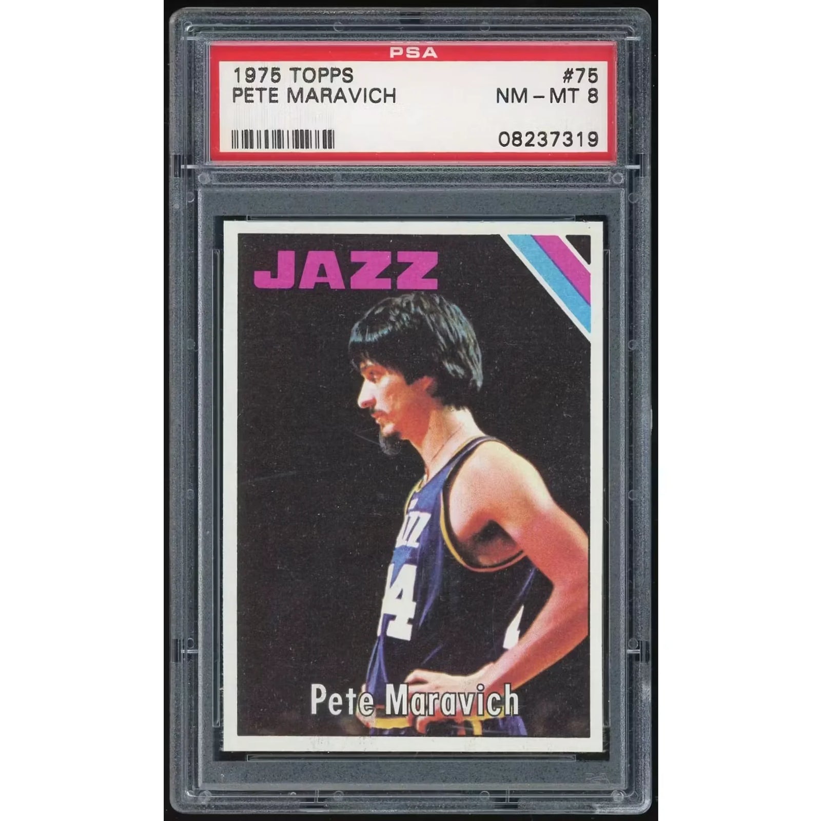 Pete Maravich 1975-76 Topps #75 Basketball Card | PSA 8