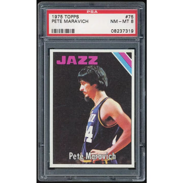 Pete Maravich 1975-76 Topps #75 Basketball Card | PSA 8
