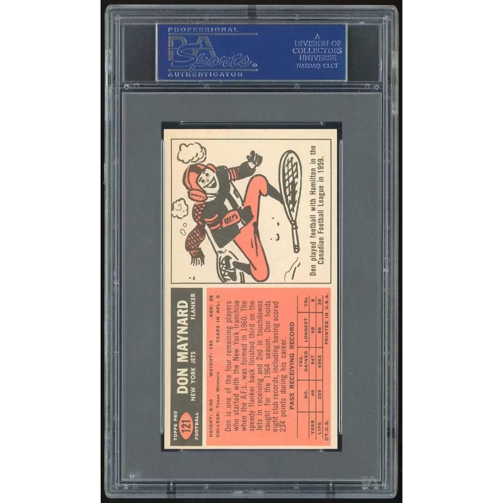 Don Maynard 1965 Topps #121 Card | PSA 7