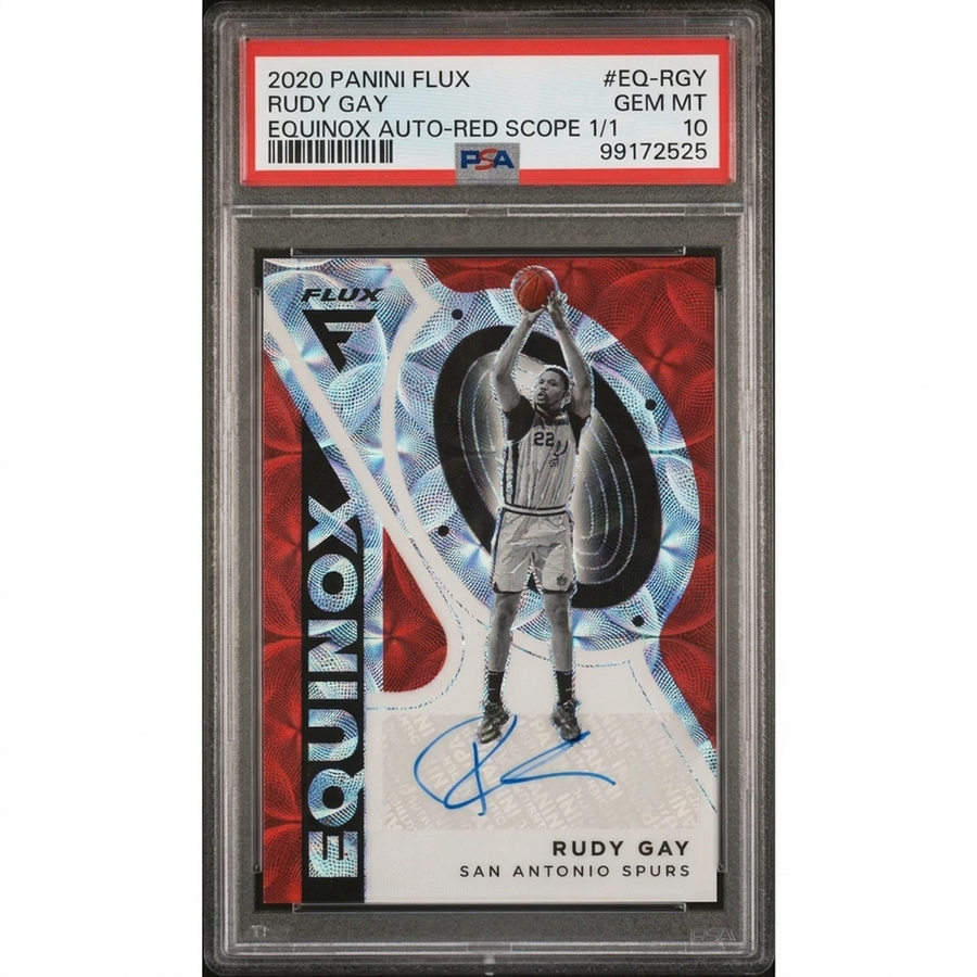 Rudy Gay Signed 2020 Flux Equinox Red Scope Auto Card | PSA 10