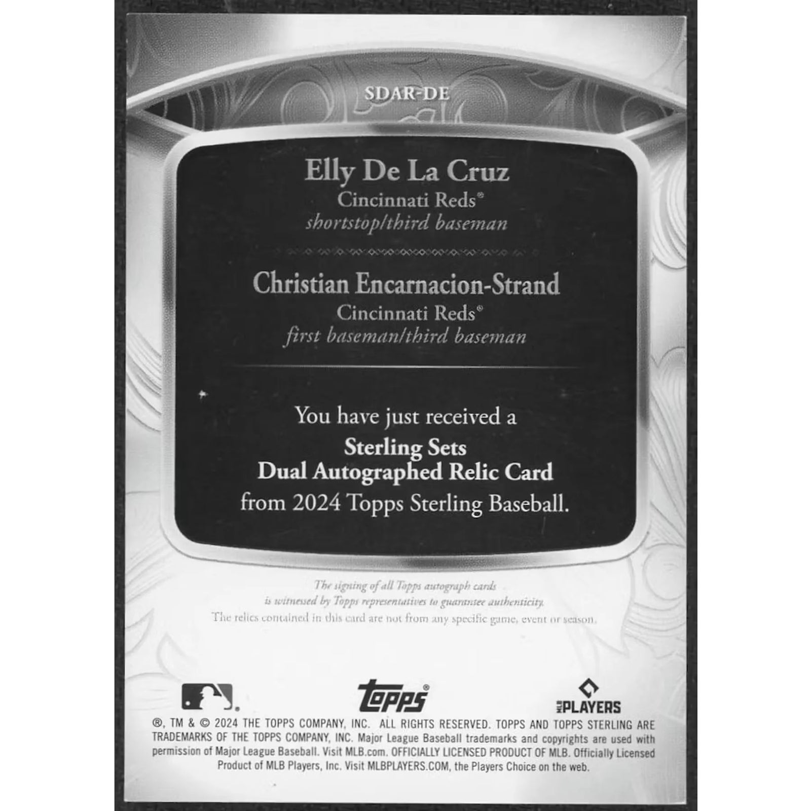 Elly De La Cruz Signed Patch Card | 2024 Topps Sterling Auto/5