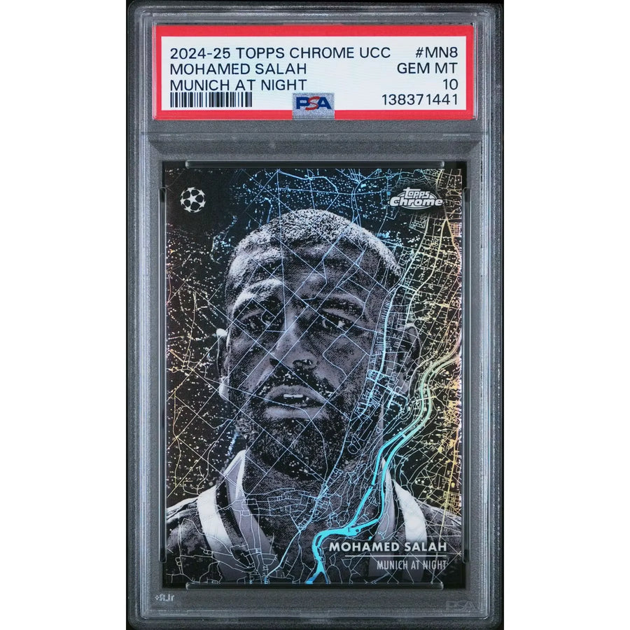 Mohamed Salah Signed 2024-25 Topps Chrome Munich at Night | PSA 10