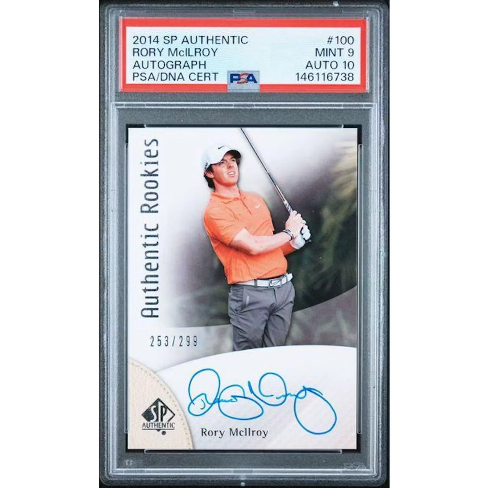 Rory McIlroy 2014 Upper Deck SP Authentic Rookie Auto Card | PSA 9