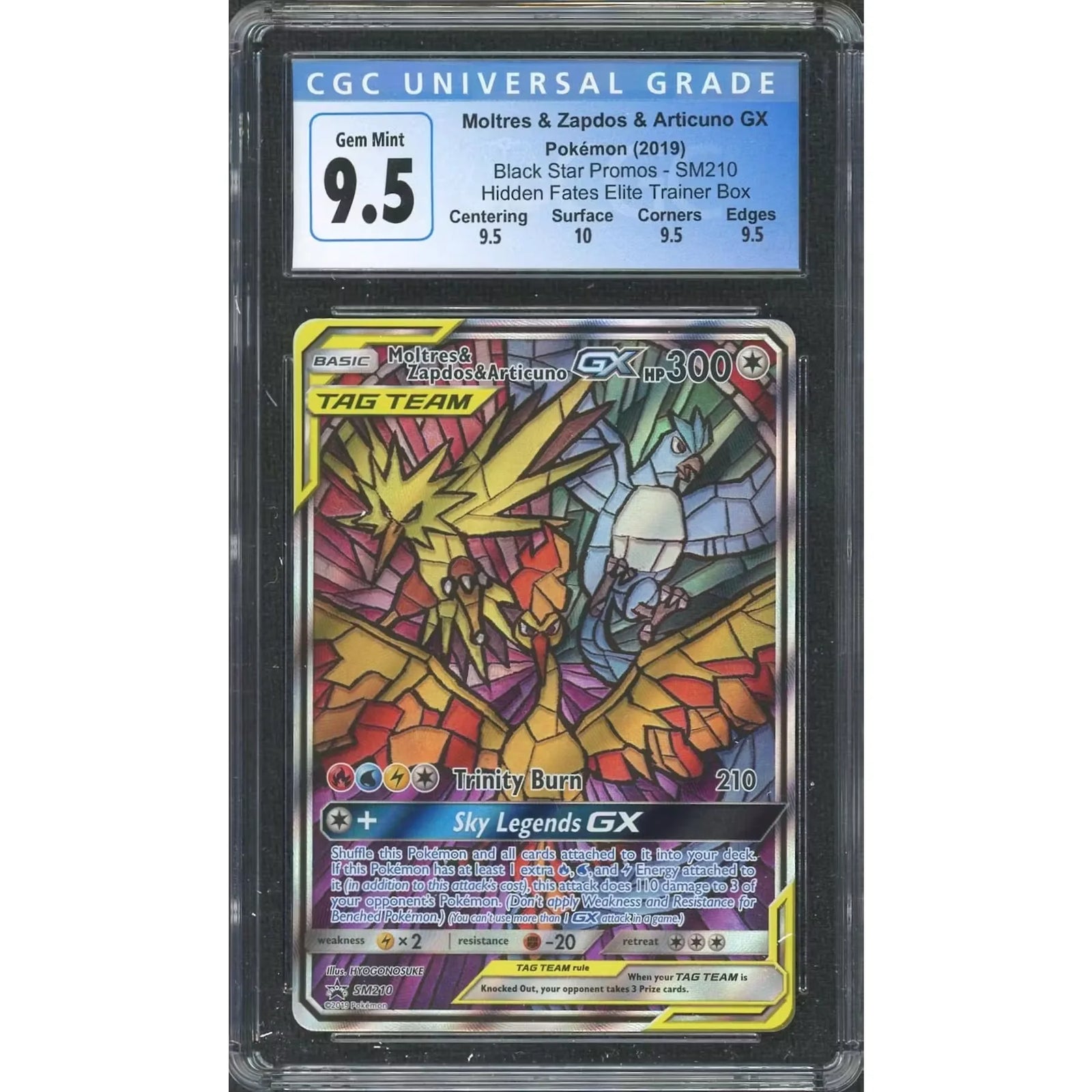 2019 Pokemon Moltres/Zapdos/Articuno GX Promo SM210 | CGC 9.5
