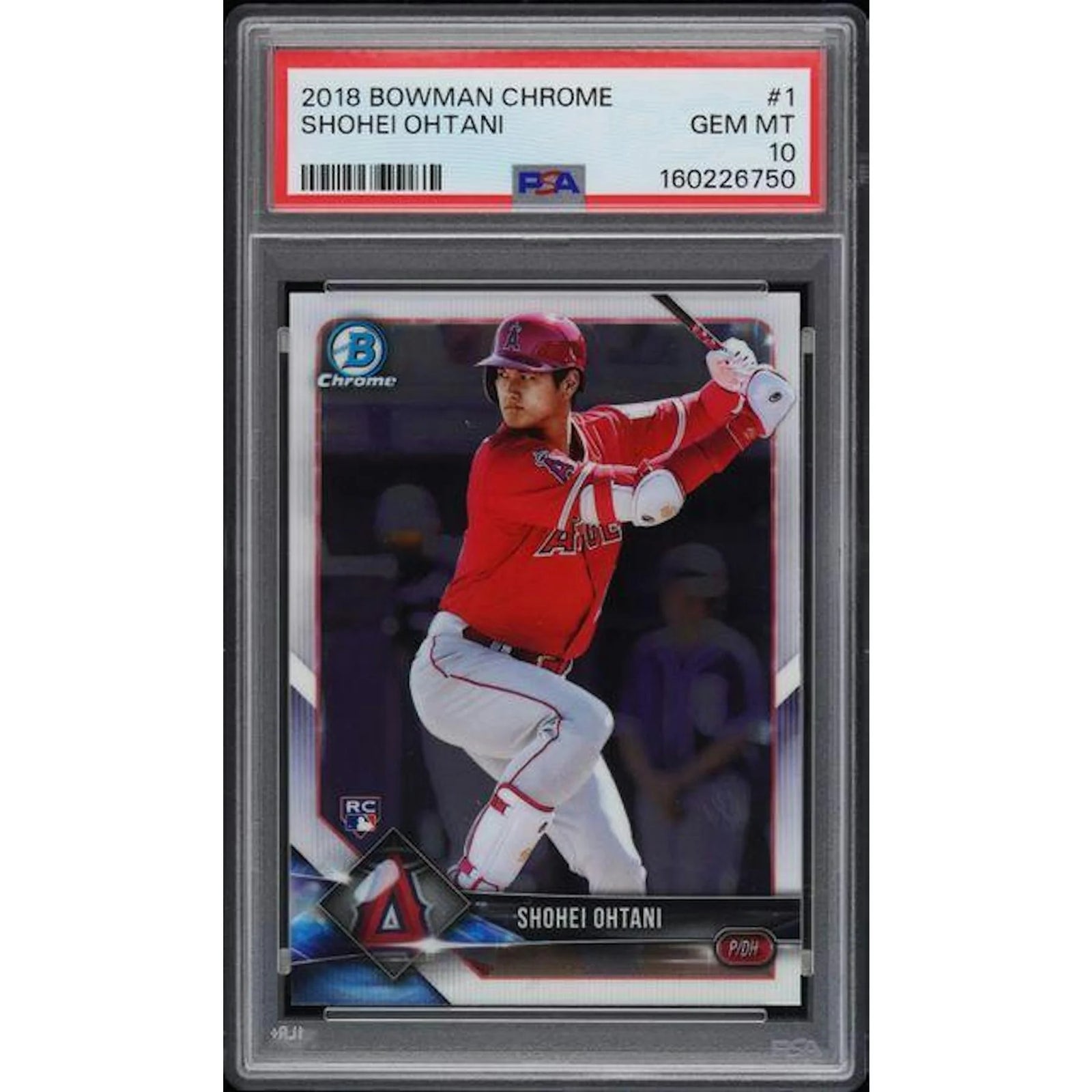 Shohei Ohtani 2018 Bowman Chrome Rookie Batting #1 | PSA 10