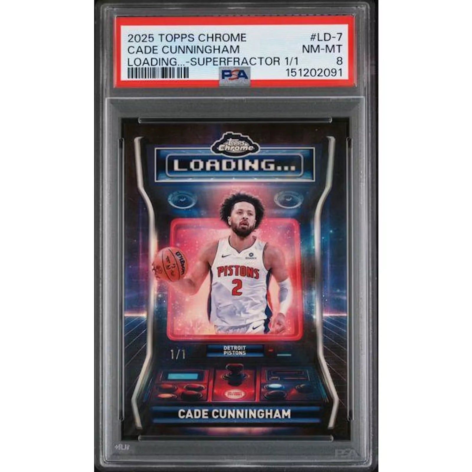 Cade Cunningham 2025 Topps Chrome Superfractor | PSA 8