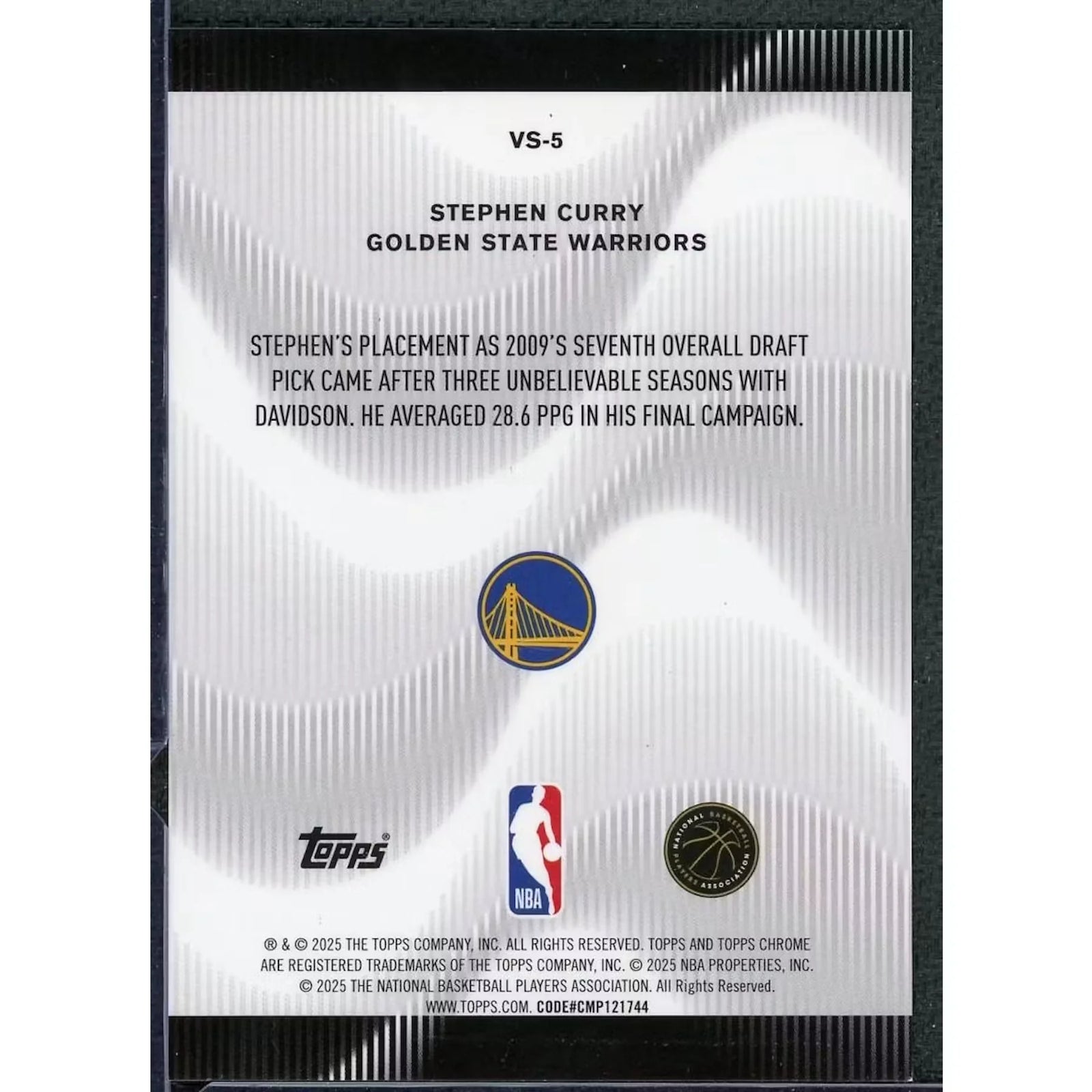 Stephen Curry Signed 2025-26 Topps Chrome Voices Refractor | Black Geometric/10