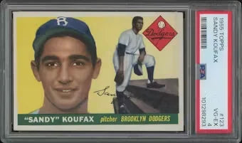 Sandy Koufax 1955 Topps Baseball Rookie Card #123 | PSA 4 VG-EX
