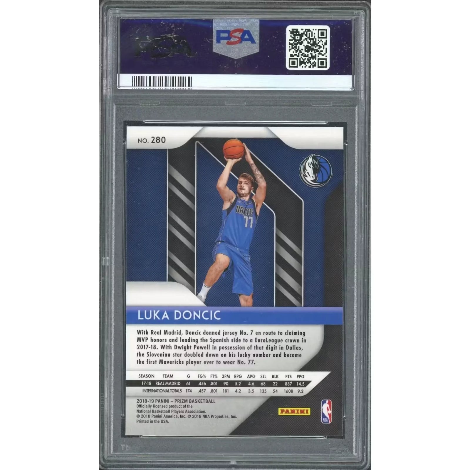 Luka Doncic 2018-19 Panini Prizm Rookie Card #280 | PSA 10