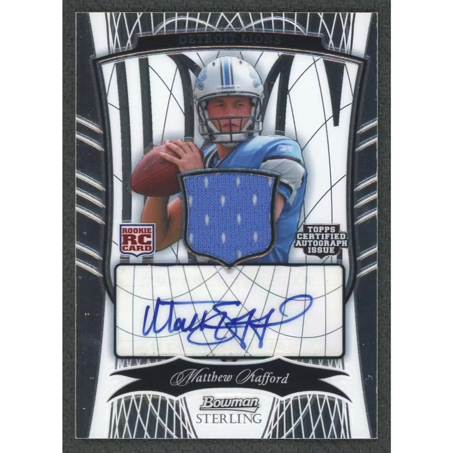 Matthew Stafford 2009 Bowman Sterling Rookie Patch Auto | #146/40