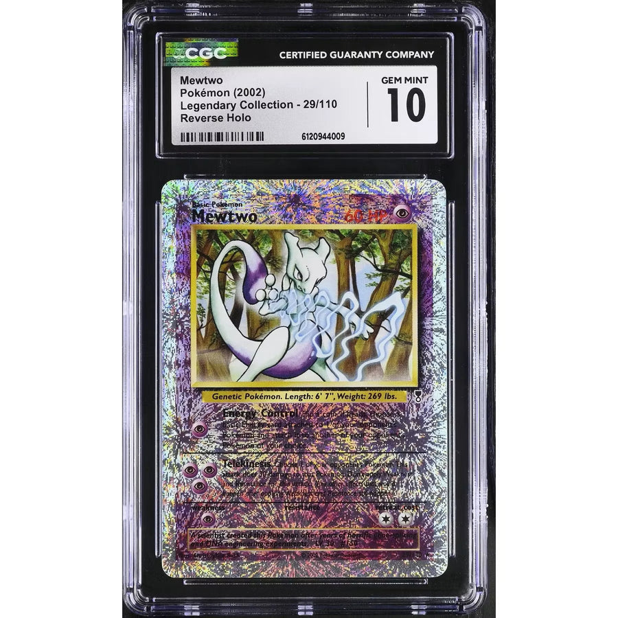 Mewtwo Reverse Holo Pokemon Legendary Collection 29/110 | CGC 10 Gem Mint